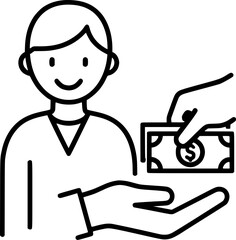 Happy Income Icon &ndash; Savings, Profits, and Financial Freedom