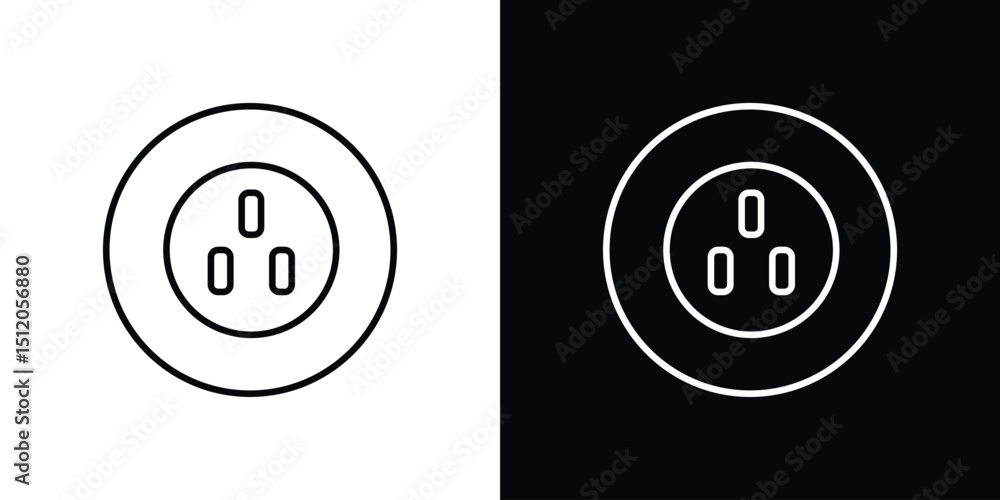 Poster socket icon. simple element illustration. outline and flat symbol design