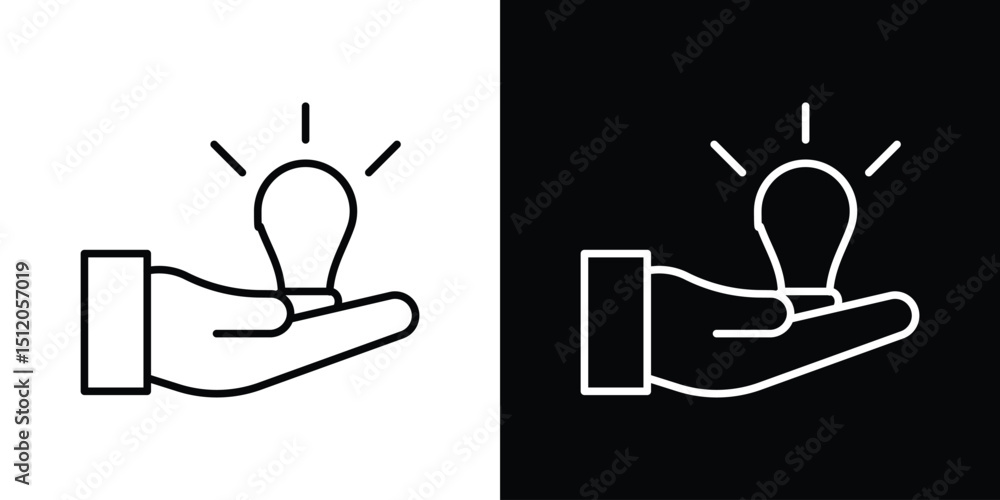 Poster solution icon. simple element illustration. outline and flat symbol design
