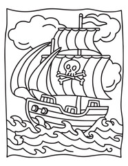 halloween coloring page, line art, halloween illustration