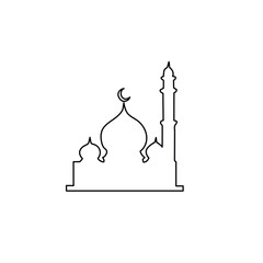 vector illustration of mosque