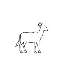 vector illustration of a goat