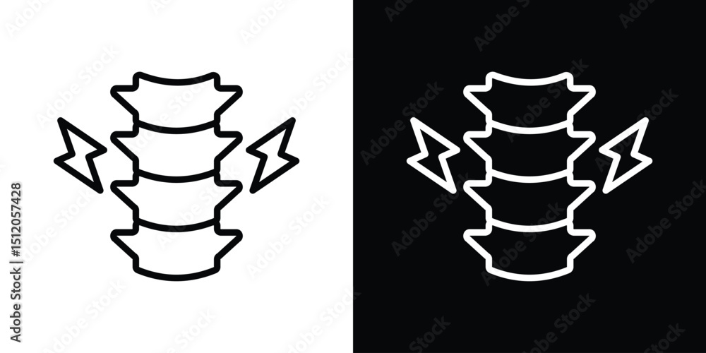 Poster spinal column icon. simple element illustration. outline and flat symbol design