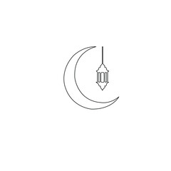 moon and lantern icon