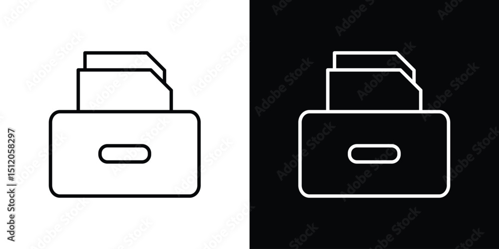 Poster store files icon. simple element illustration. outline and flat symbol design