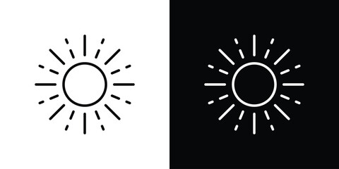 Sun icon. Simple element illustration. outline and flat symbol design