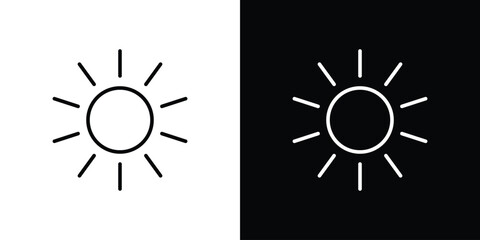Sun icon. Simple element illustration. outline and flat symbol design