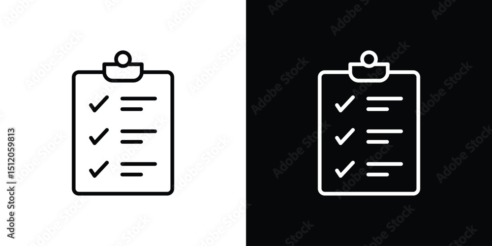 Aufkleber task list icon. simple element illustration. outline and flat symbol design