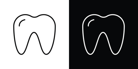 Teeth icon. Simple element illustration. outline and flat symbol design