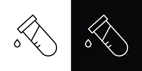 Test tube icon. Simple element illustration. outline and flat symbol design