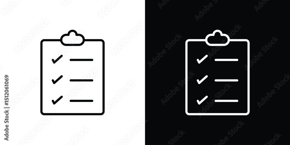 Poster todo list icon. simple element illustration. outline and flat symbol design