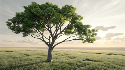 lonely tree in the field