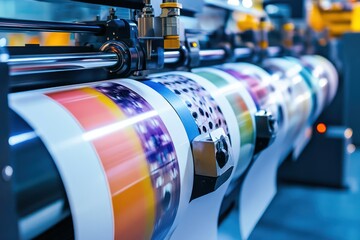 Industrial printer for colorful label production