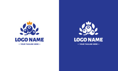 Blueberry logo design template