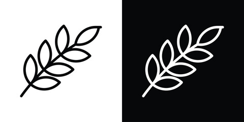 Wheat grain icon. Simple element illustration. outline and flat symbol design