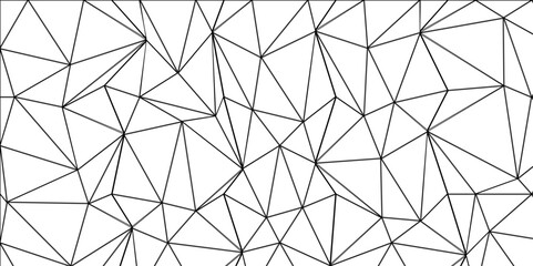 Abstract geometric background with connecting lines with low poly triangle shapes. Abstract black geometric overlapping hexagon pattern abstract futuristic background design. data concept. 