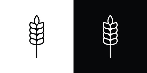 Wheat icon. Simple element illustration. outline and flat symbol design