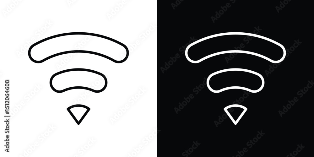 Poster wifi icon. simple element illustration. outline and flat symbol design