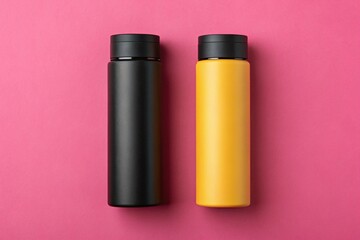 a pair of product bottles