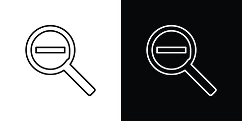 Zoom out icon. Simple element illustration. outline and flat symbol design