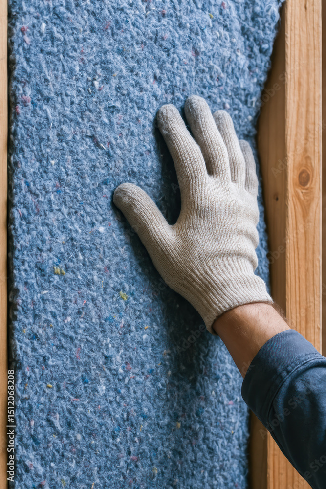 Poster sustainable insulation work with engineering focus involves installing eco friendly materials to imp