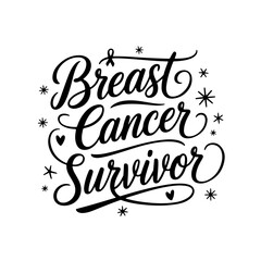 Breast Cancer Survivor. Cancer Awareness Vector Design Isolated on White Background