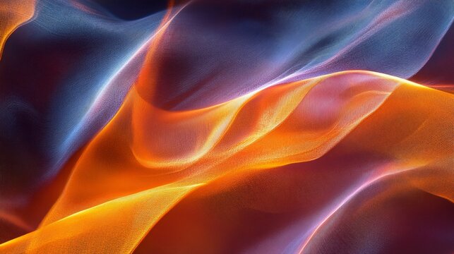 Abstract design with dynamic flowing wavy lines creating a soothing and ethereal visual experience