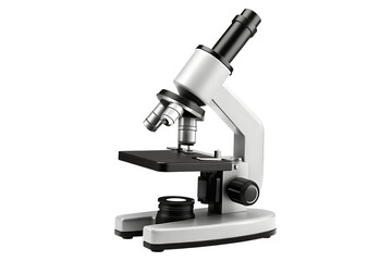 Modern compound microscope isolated on white background png isolated on a white background