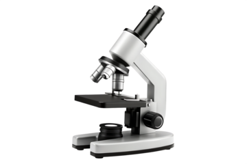 Modern compound microscope isolated on white background png isolated on a white background.PNG