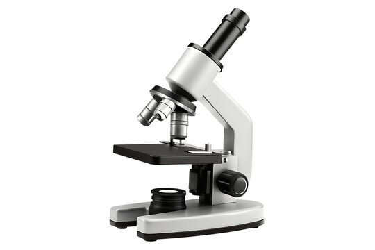 Modern compound microscope isolated on white background png isolated on a white background.PNG
