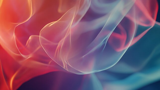 Abstract Background with Flowing Fabric Texture and Vibrant Color Gradients