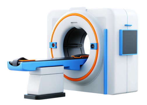 Modern medical ct scanner isolated on a white background png