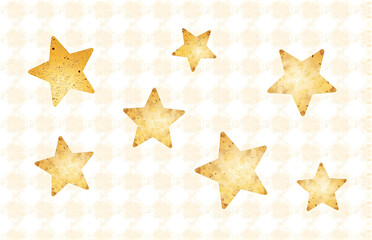 Obraz premium Golden Star Patterns on Background