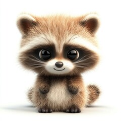 Obraz premium Raccoon illustration cartoon animal.