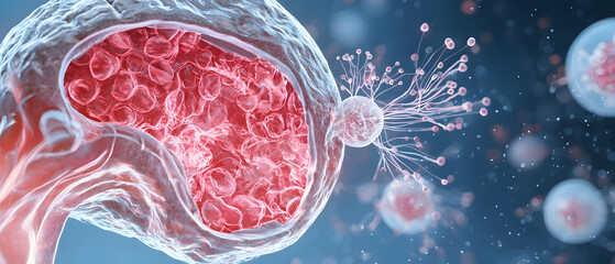 Fototapeta premium Medical Illustration Of Brain Cell Damage