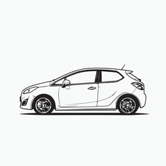 car isolated on white