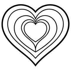 Modern Minimal Heart Outlines