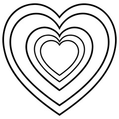 Modern Minimal Heart Outlines