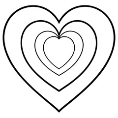 Modern Minimal Heart Outlines