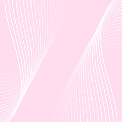 Abstract background with lines and waves. Banner. Element for design isolated. Vector background for brochure, booklet, flyer, poster. Pink and white gradient. Love, sweet, softness 