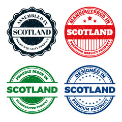 Obraz premium Scottish Stamps. Premium Quality Product Badges