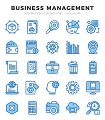 Business Management elements. Two Color web icon set. Simple vector illustration.