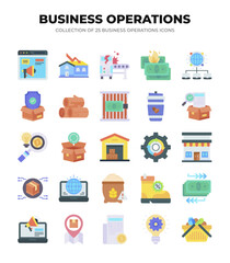 Collection of 25 Business Operations Icons. Streamline Your Workflow