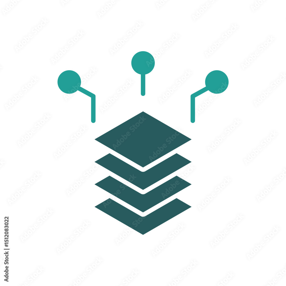 Poster b2b platform icon. vector.editable stroke.linear style sign for use web design,logo.symbol illustrat