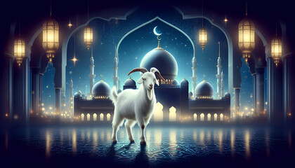Islamic EID AL ADHA design. banner, poster, template background