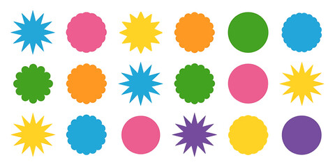 Colorful Geometric Shapes A Diverse Array of Twelve Unique Designs