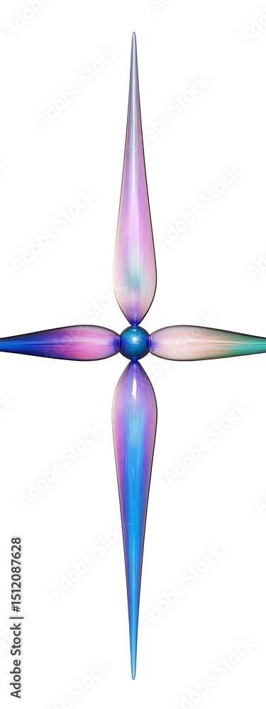 Poster colorful abstract design with dynamic pointed shapes and smooth blends