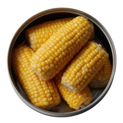 Delicious yellow corn cobs in a shiny metal bowl, showcasing their freshness and vibrant color. Perfect for culinary presentations and healthy meal planning.