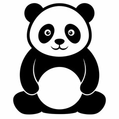 Panda Silhouette Art Design