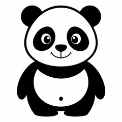 Panda Silhouette Art Design